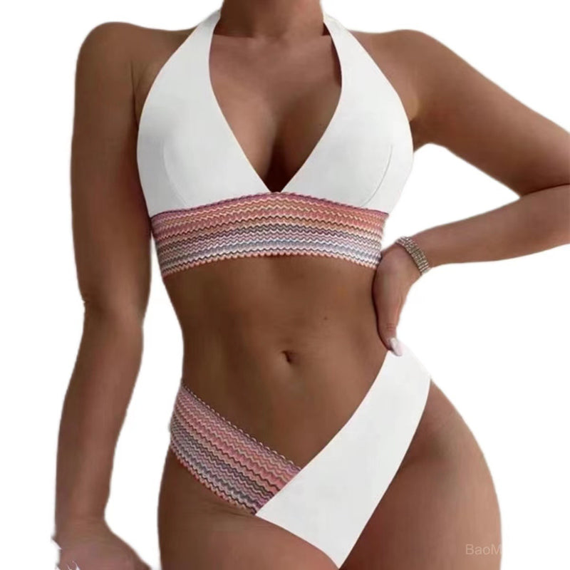 Solid Color Color Matching Bikini