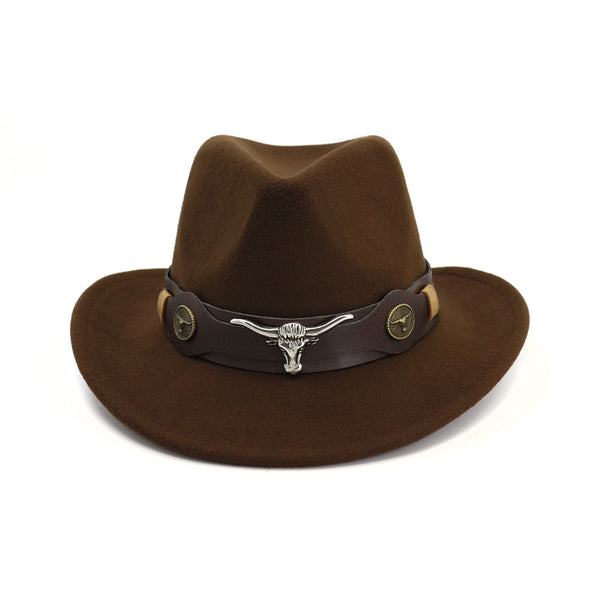 Western Cowboy Hat With Bull Décor