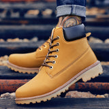 Men's Lace-up PU Leather High-top Casual Snow Boots - Jessie's D Man