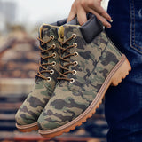 Men's Lace-up PU Leather High-top Casual Snow Boots - Jessie's D Man