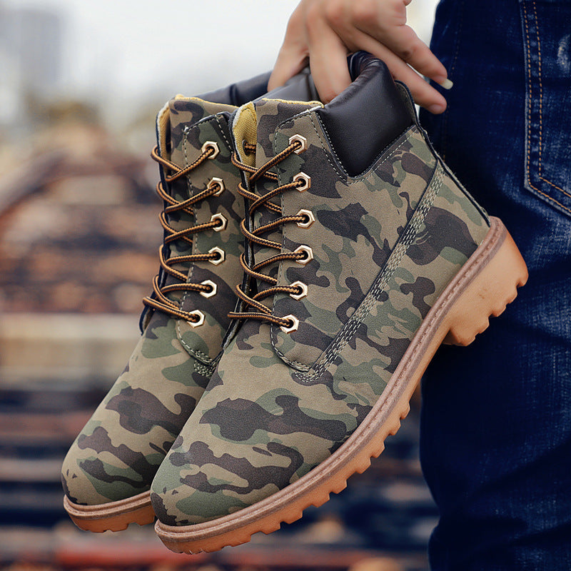 Men's Lace-up PU Leather High-top Casual Snow Boots - Jessie's D Man