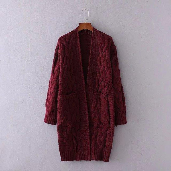 Women's Knit Long Cardigan Sweater