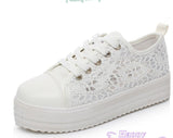 Canvas Lace Mesh Sneakers Shoes