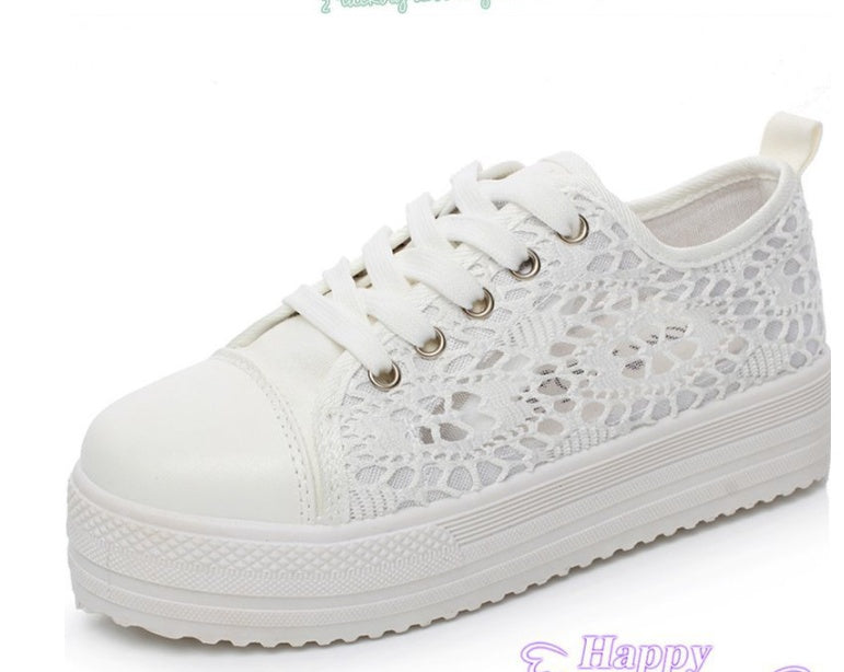 Canvas Lace Mesh Sneakers Shoes