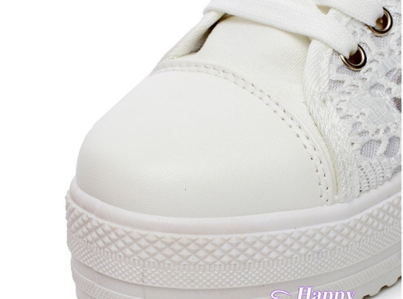 Canvas Lace Mesh Sneakers Shoes