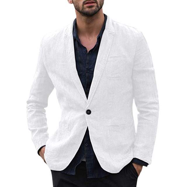 Men's Cotton Thin Suits Blazers Jacket
