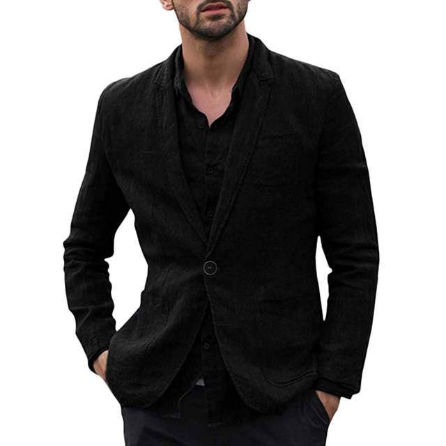 Men's Cotton Thin Suits Blazers Jacket