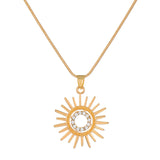 Sunflower Earrings Necklace Jewelry Set