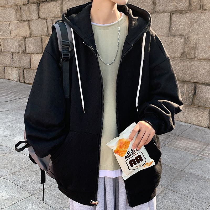 Men's Casual Zipper Hoodie Jacket Coat