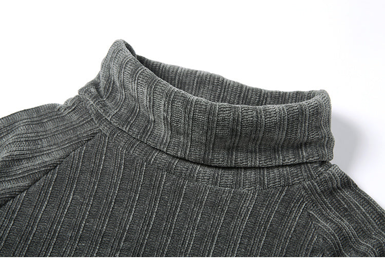 Chenille Turtleneck Cropped Sweater