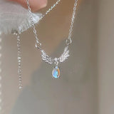 Vintage Love Crown Wing Necklace