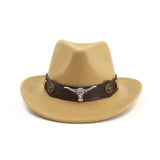 Western Cowboy Hat With Bull Décor