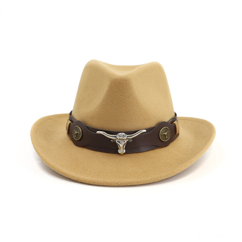 Western Cowboy Hat With Bull Décor