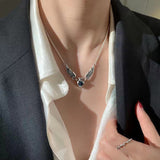 Vintage Love Crown Wing Necklace