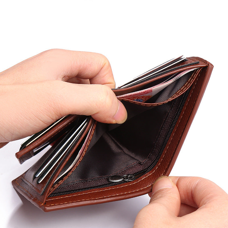 Large Capacity Business Style Short Wallet