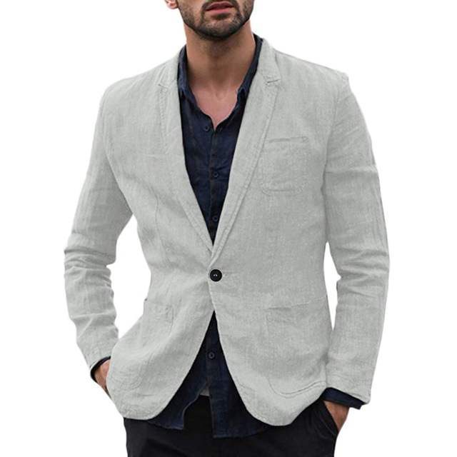 Men's Cotton Thin Suits Blazers Jacket