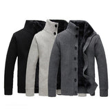 Men's Winter Warm Shirt Thick Sweater Jacket