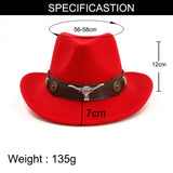 Western Cowboy Hat With Bull Décor