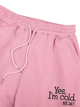 **Women's Fashion Casual Slogan Tracksuit Set**