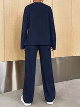 Casual Knit Two-Piece Pants Set