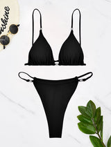 Simple solid color sexy bikini