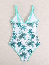 Floral Print Sexy Sports One-Piece Swimsuit Bikini