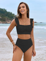 New swimsuit ruffled three-piece bikini