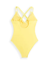 New solid color sling hollow one-piece swimsuit