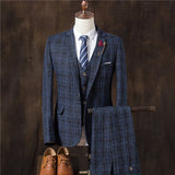 Men 3 Pieces Suit Set Men Wedding Suits Groom Tuxedos - Jessie's D Man