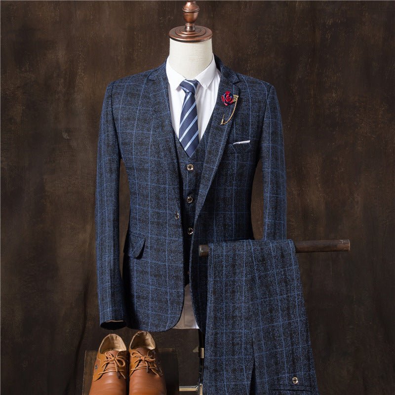 Men 3 Pieces Suit Set Men Wedding Suits Groom Tuxedos - Jessie's D Man