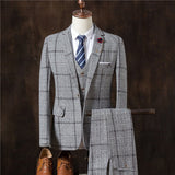 Men 3 Pieces Suit Set Men Wedding Suits Groom Tuxedos - Jessie's D Man