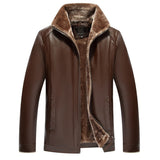 Men's Leather Jacket With Fur - Jessie's D Man